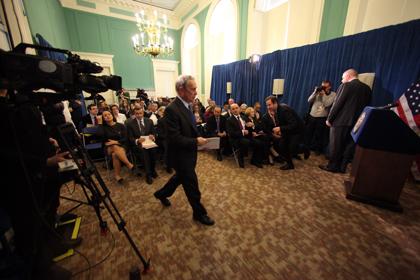 Mayor Focuses on Pension Cost Cuts in Budget Address