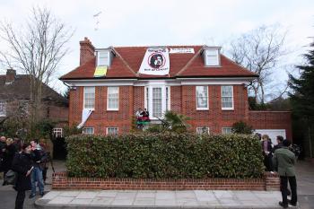 Squatters Tend Ghadfi Mansion in London