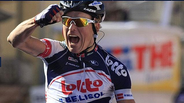 Lars Bak Attacks Break to Win Giro d'Italia Stage 12