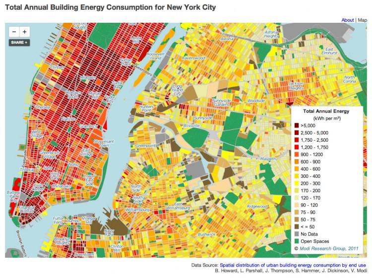 Columbia Releases NYC Energy Usage Map