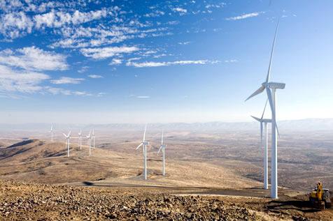 Visitors Experience an Up-Close View of a Wind Farm