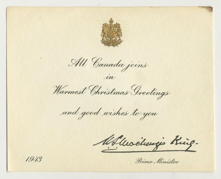 Historic Christmas Card Displayed at Canadian War Museum