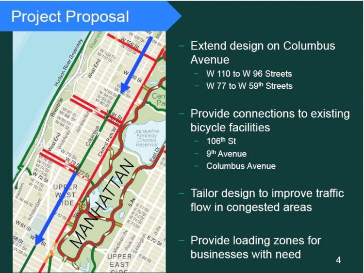 Columbus Avenue Bike Lane Approved by Community Board Committee