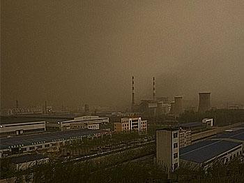 Severe Sandstorm Sweeps Through Northwest China
