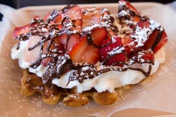 Belgian Waffle Delight at Le Petit Belge on 14th St.