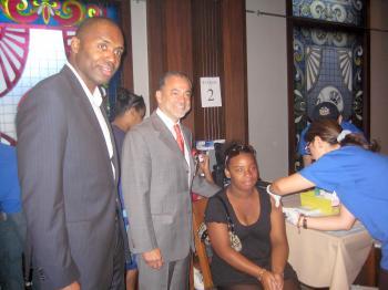 Yankees and Lincoln Hospital Hold Back-To-School Immunization