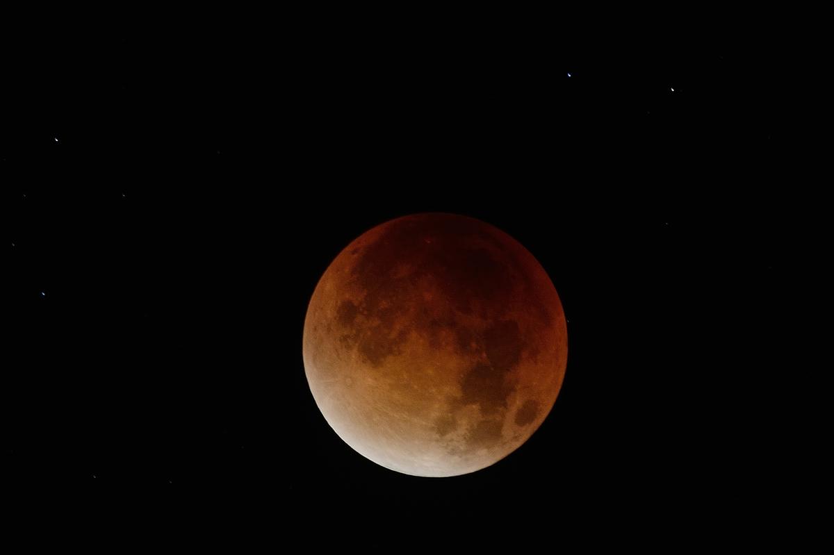 Amateur Astronomers Philosophize About Life and Death Amid Red Lunar Eclipse