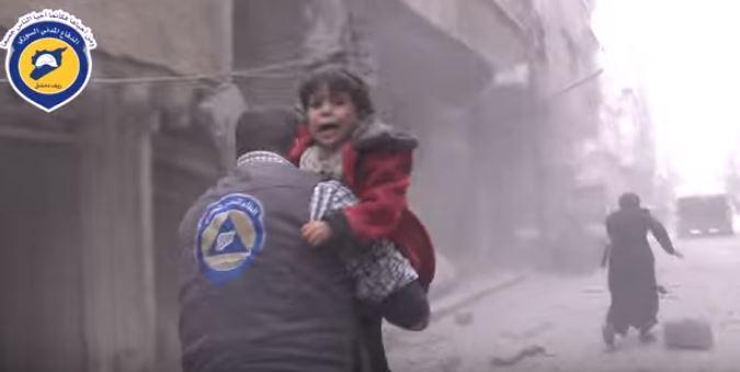 Shocking Video Shows Aftermath of Airstrike in Syria, as Children Scream ‘I want my...’