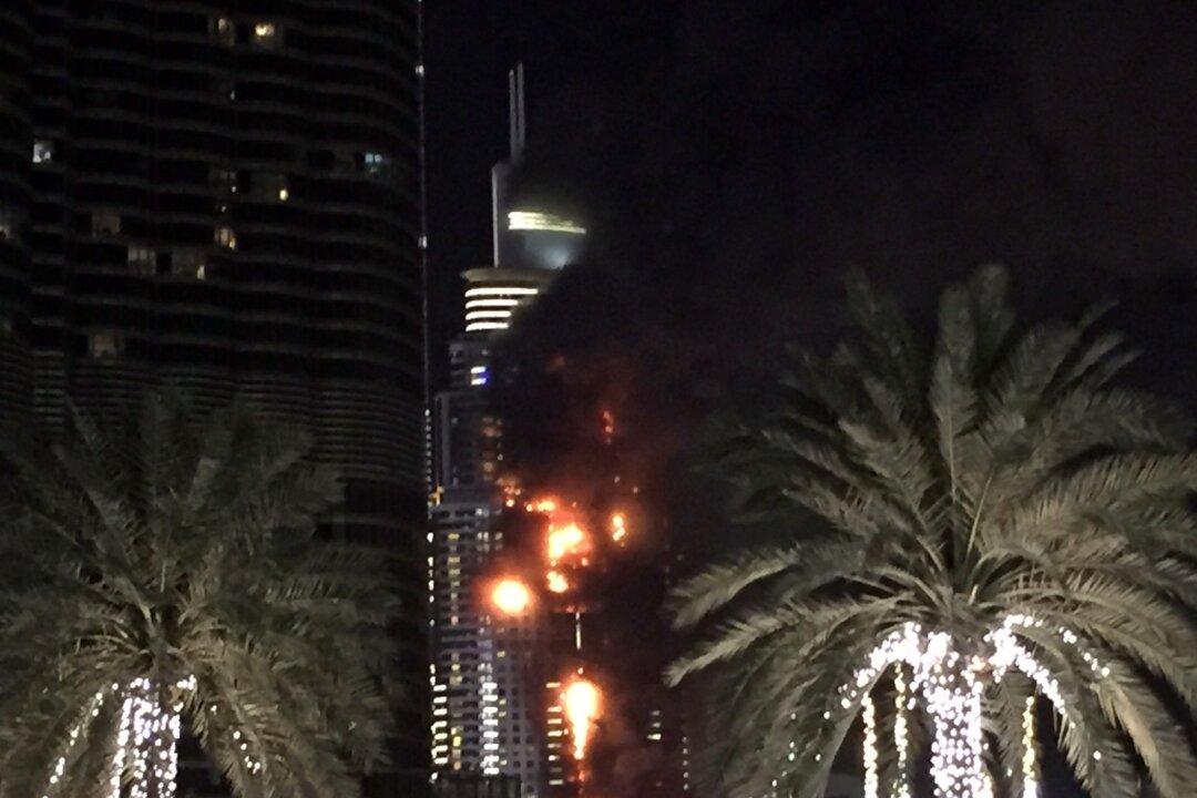 Video Shows Dubai’s Address Skyscraper Hotel Engulfed in Massive Fire