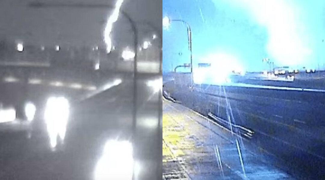 Texas: Video Cameras Capture Garland Tornado Passing Over Highways