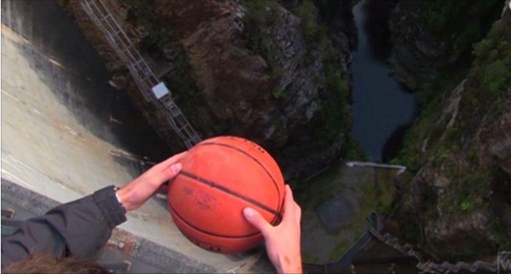 Man Drops a Basketball From 415 Feet, and The Result is Pretty Strange