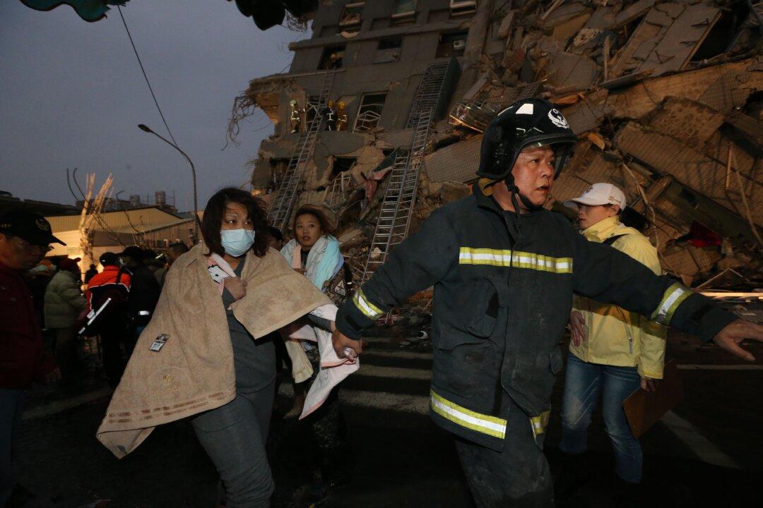 Taiwan Earthquake: Drone Footage Shows Crumbled Building