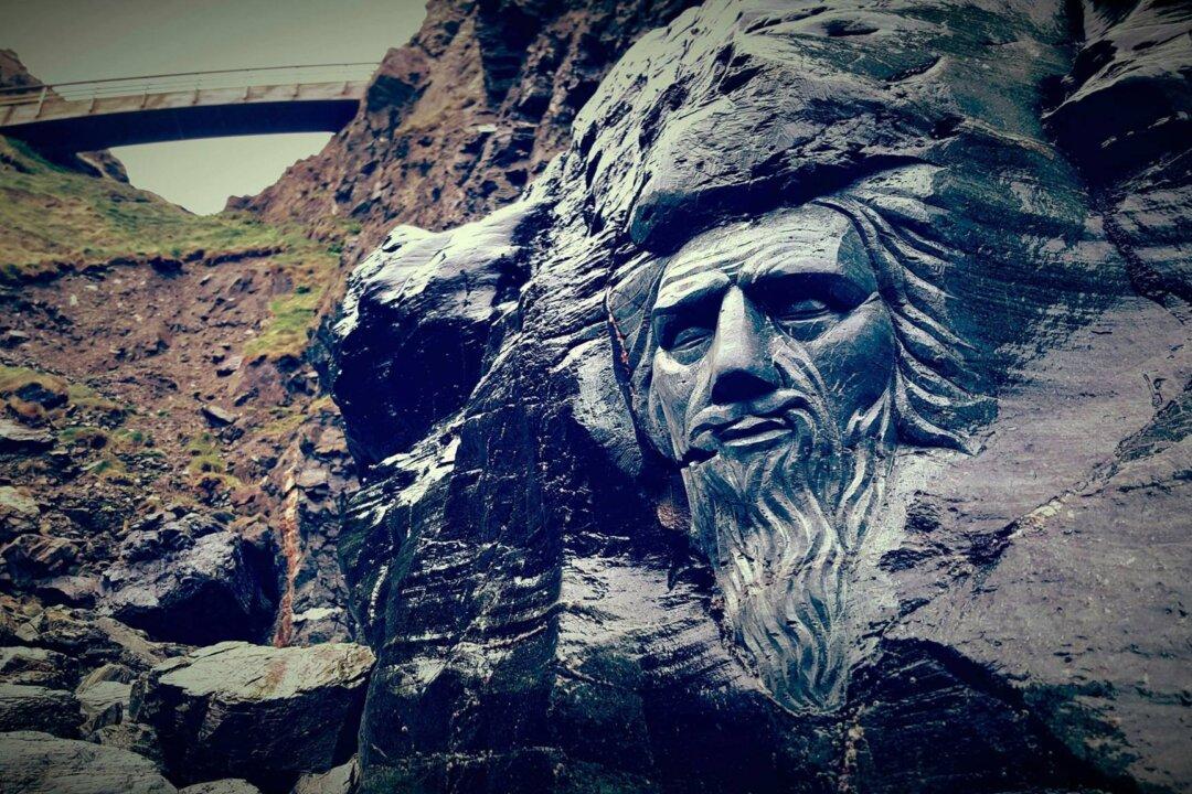 Carving of Merlin in Rock at Tintagel Castle, United Kingdom Sparks Cultural Heritage Controversy