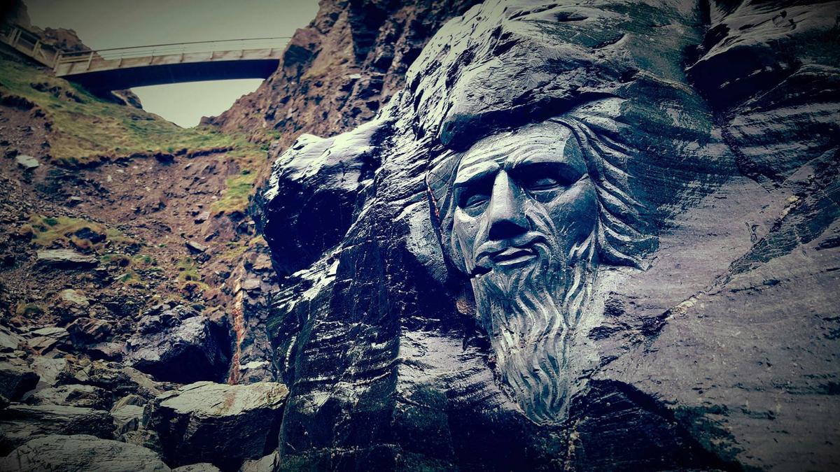 Carving of Merlin in Rock at Tintagel Castle, United Kingdom Sparks Cultural Heritage Controversy