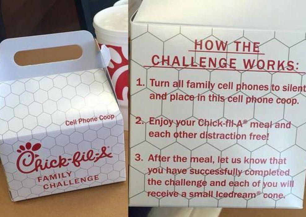 Chick-fil-A Offering Free Ice Cream for Families Who Turn Off Their Phones