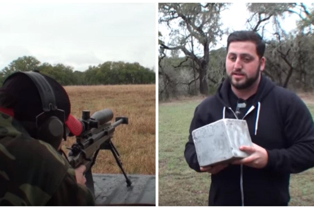 Video: Men Shoot Bullets at Giant Chunk of Aluminum