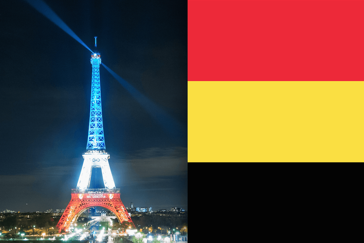 Photos: Eiffel Tower Lit up With Colors of Belgium Flag Following Terrorist Attack