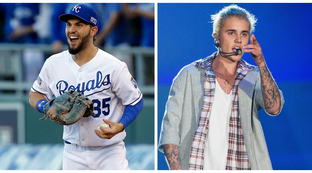 Eric Hosmer: Video Shows Kansas City Royals 1st Baseman Surrounded by Fans at Justin Bieber Concert