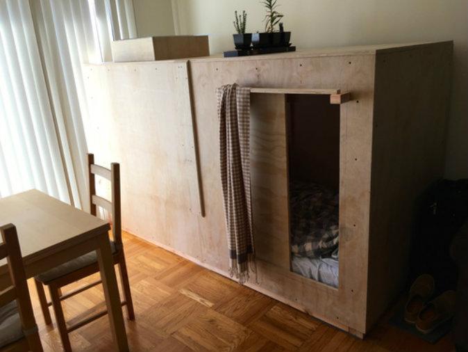 Man Who Lives in Plywood Box Gets Evicted