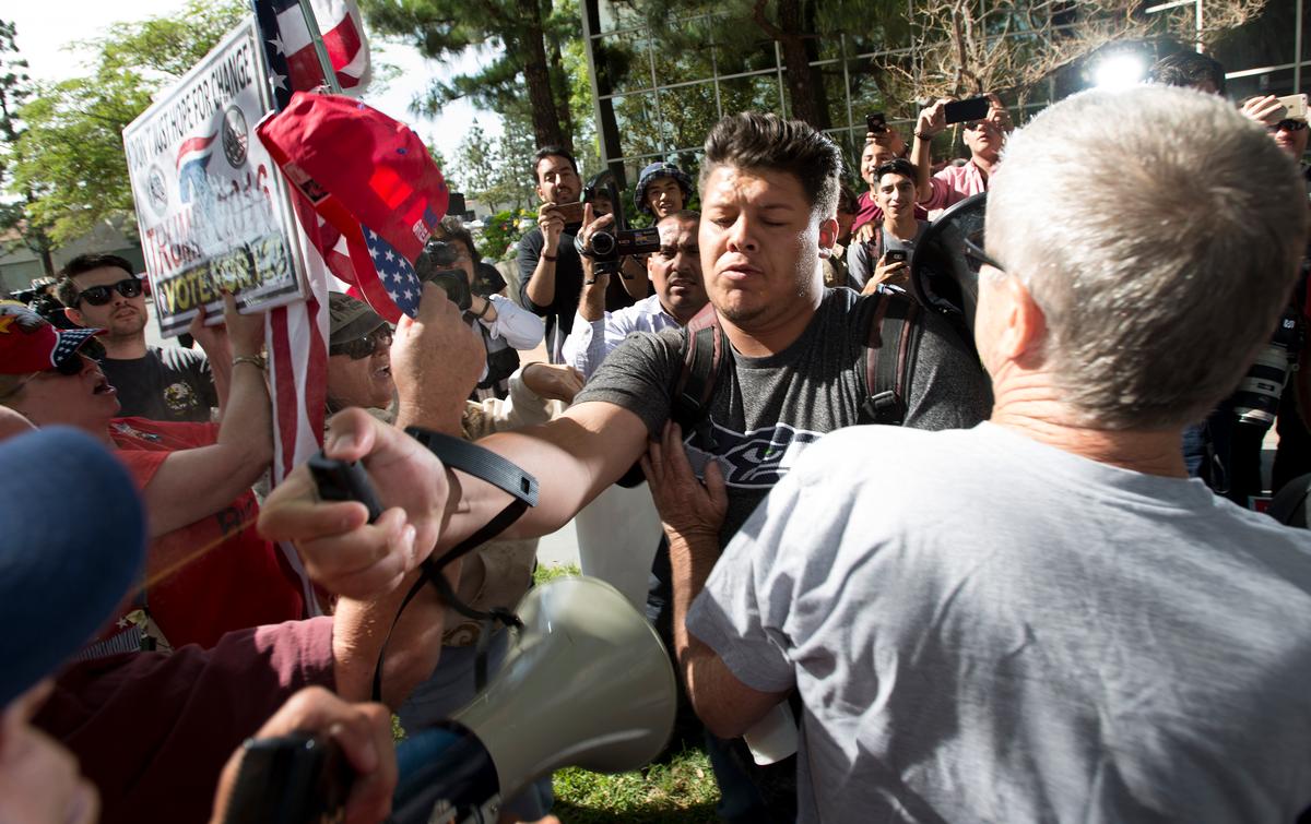 Children Pepper-Sprayed at Donald Trump Protest Outside Anaheim City Hall