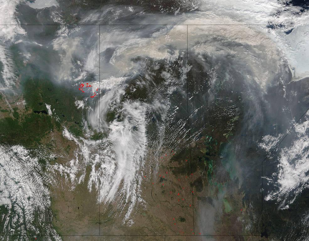 NASA Satellite Images Show Magnitude of Fort McMurray Fire as It Destroys Oilsands Camp