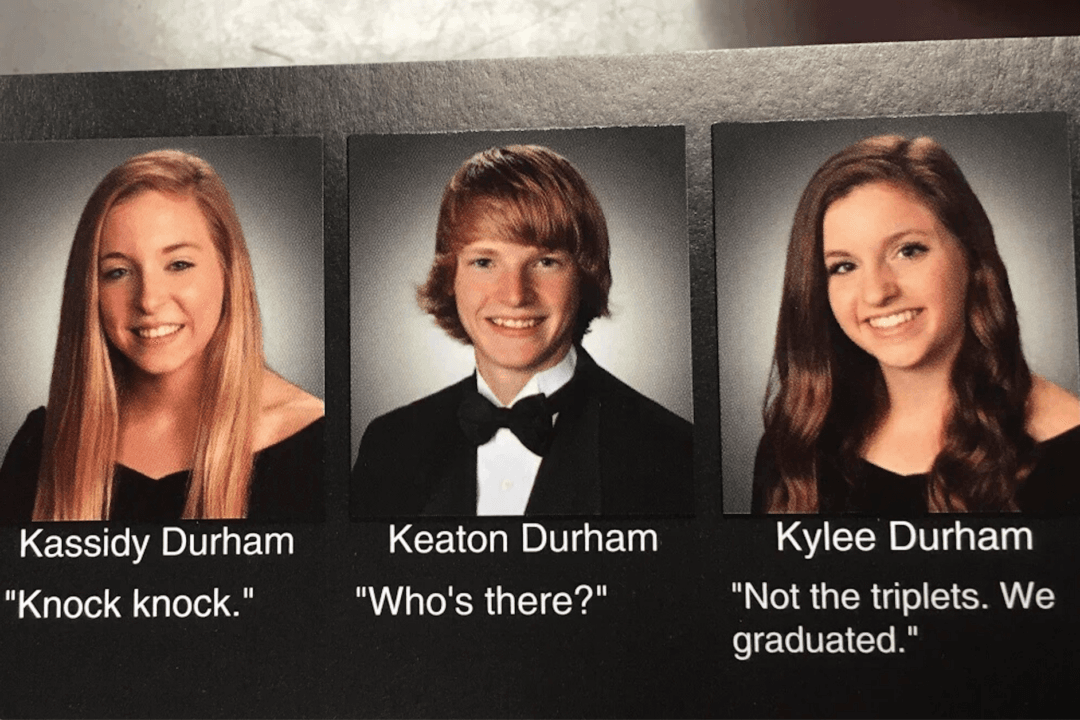 Triplets Use Yearbook for Clever ‘Knock Knock’ Joke
