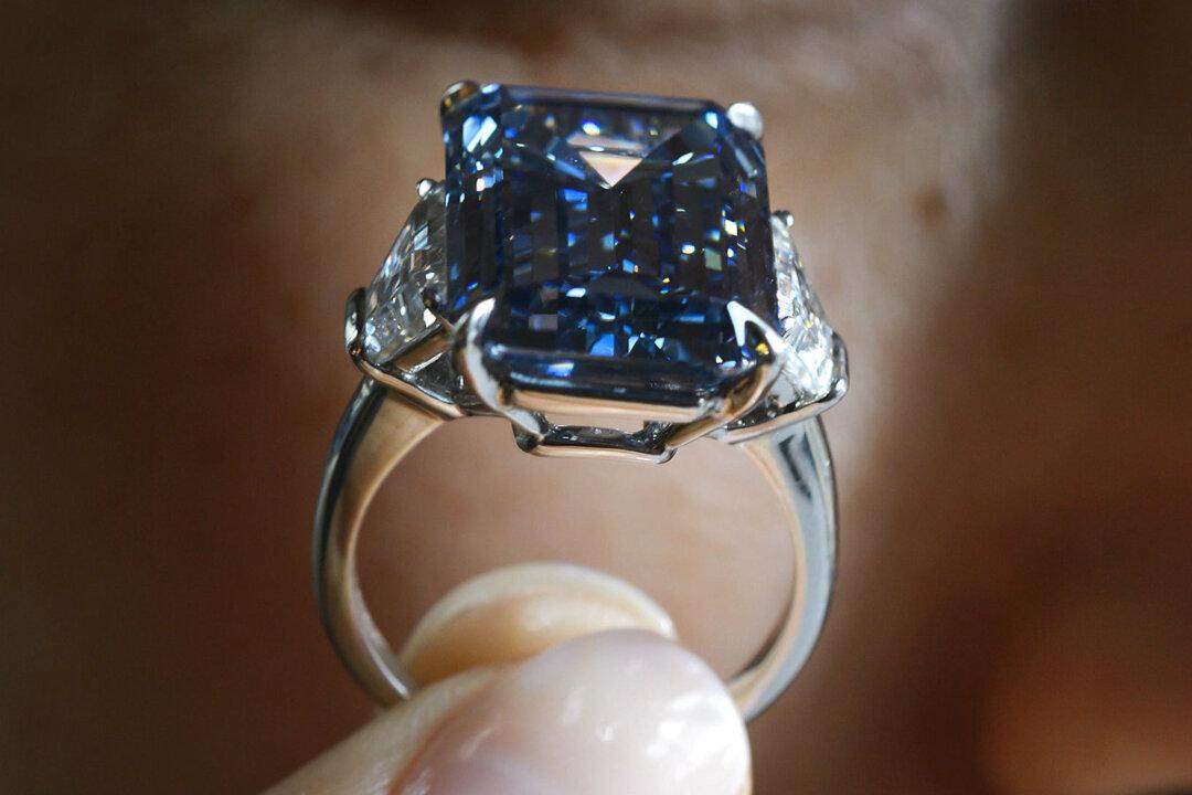 Photos: Rare ‘Oppenheimer Blue’ Diamond Sells for Record Price—$57.6 Million