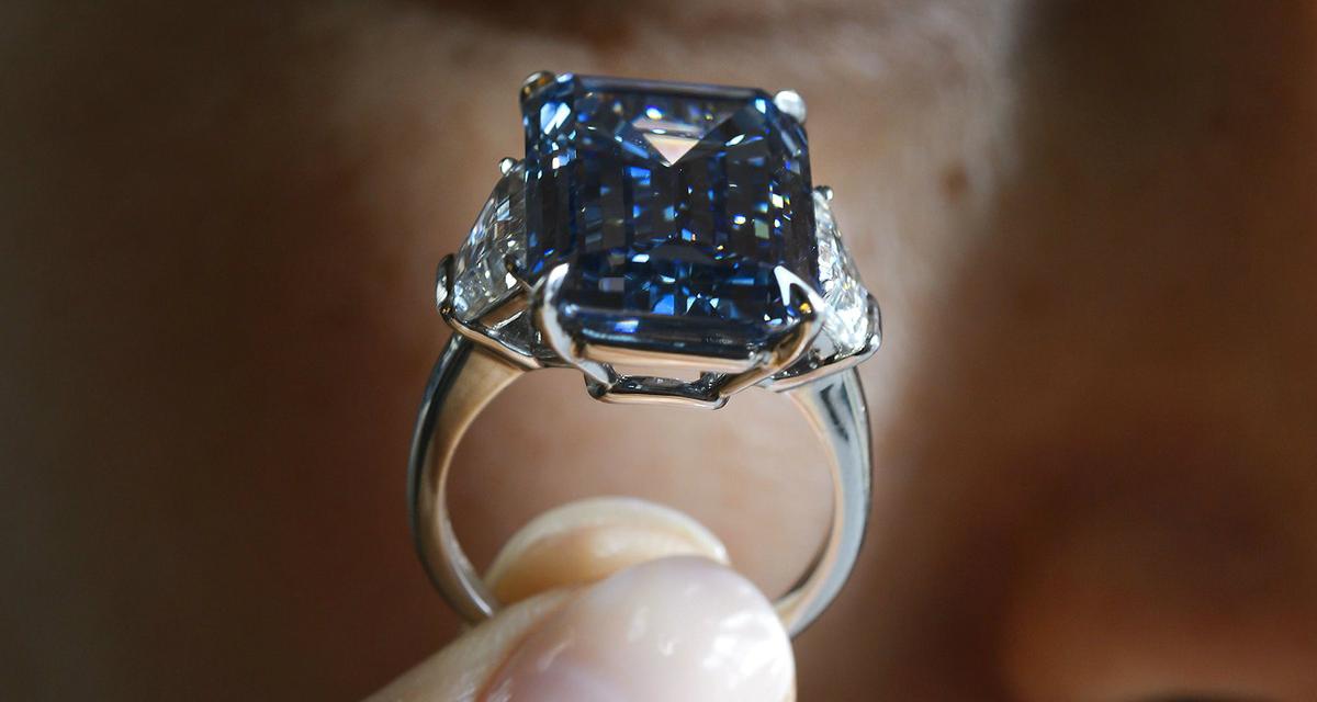 Photos: Rare ‘Oppenheimer Blue’ Diamond Sells for Record Price—$57.6 Million