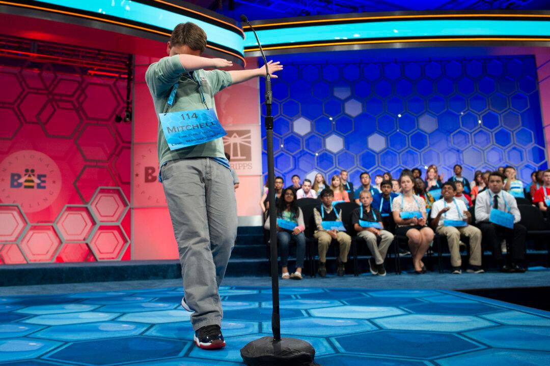 Contestants D-A-B-B-I-N-G During the Spelling Bee
