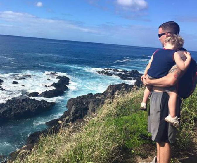 Marine Dad Celebrates Holidays Early With Son Before Deployment