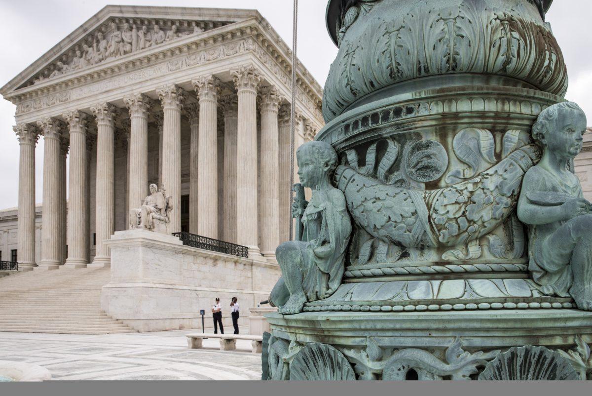 The Supreme Court in Washington on May 31, 2016, as the justices ruled unanimously that a Minnesota company could file a lawsuit against the U.S. Army Corps of Engineers over the agency's determination that the land is off limits to peat mining under the Clean Water Act. (Scott Applewhite/AP Photo)