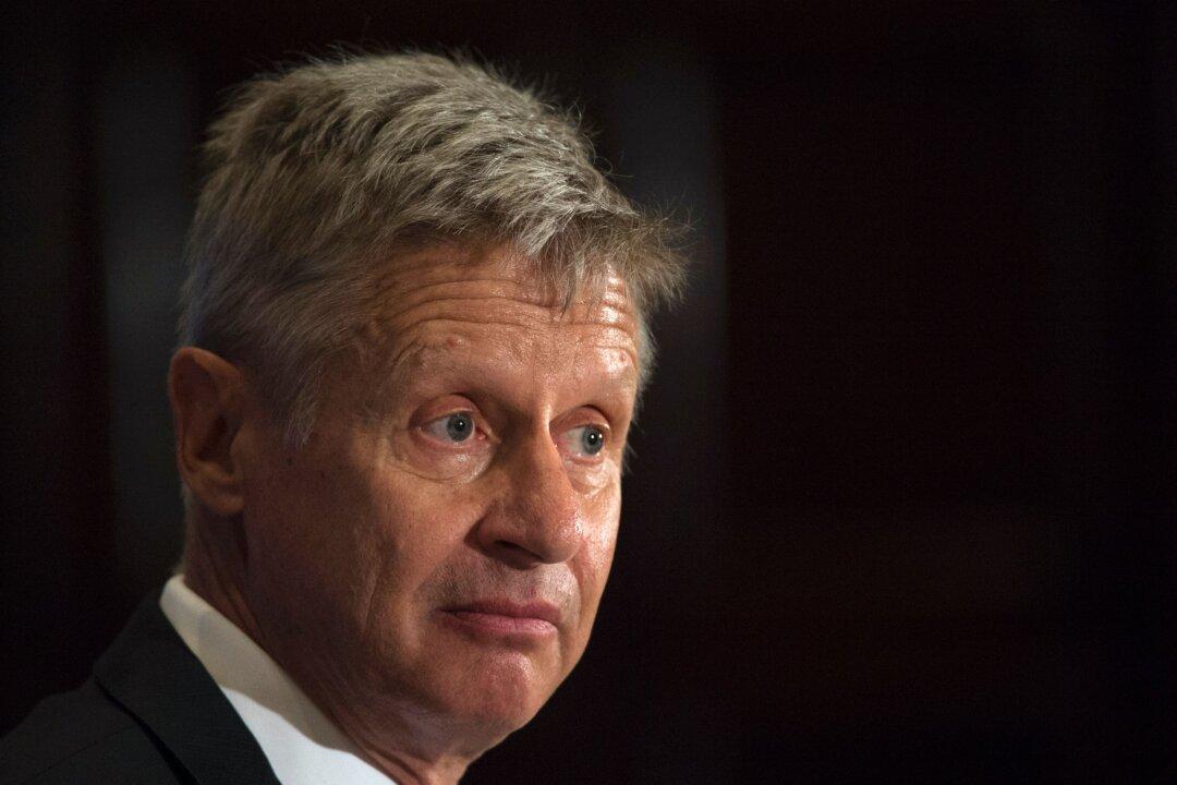 Gary Johnson Losing Support as Election Day Approaches