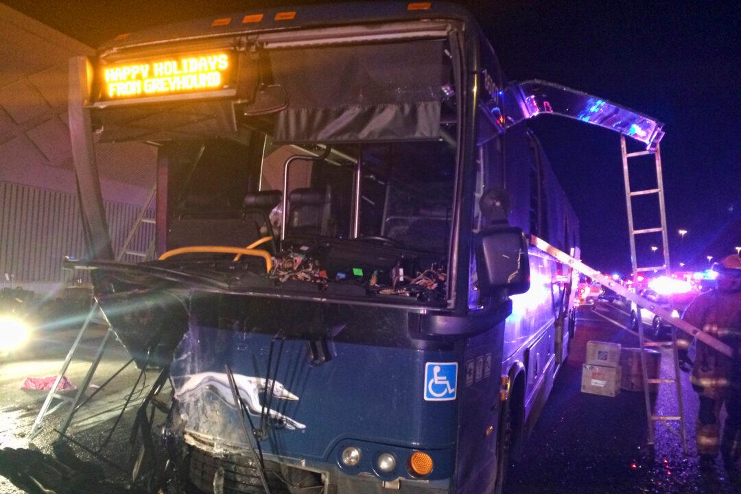Wrong-Way Car Hits Greyhound Bus, Killing Driver, Hurting 13