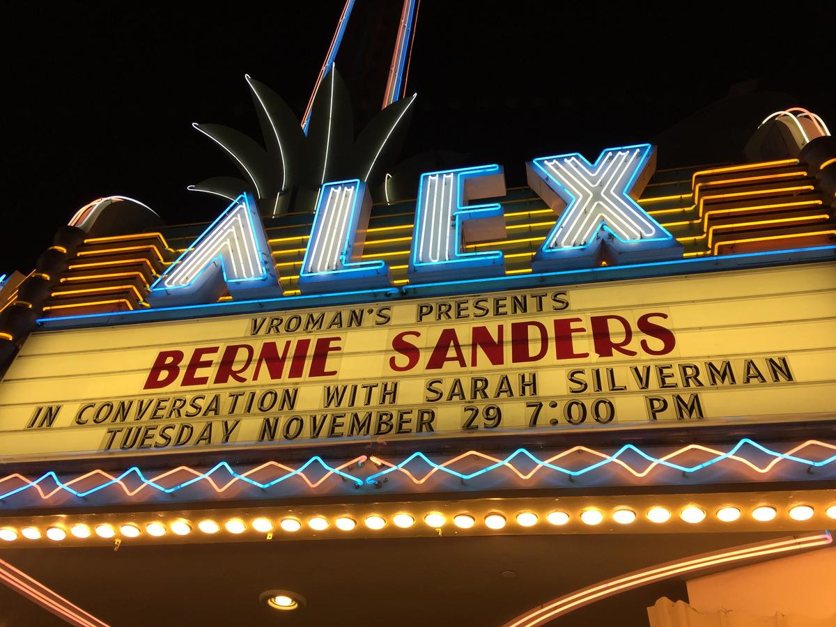 Bernie Sanders Jokes With Sarah Silverman at Book Event