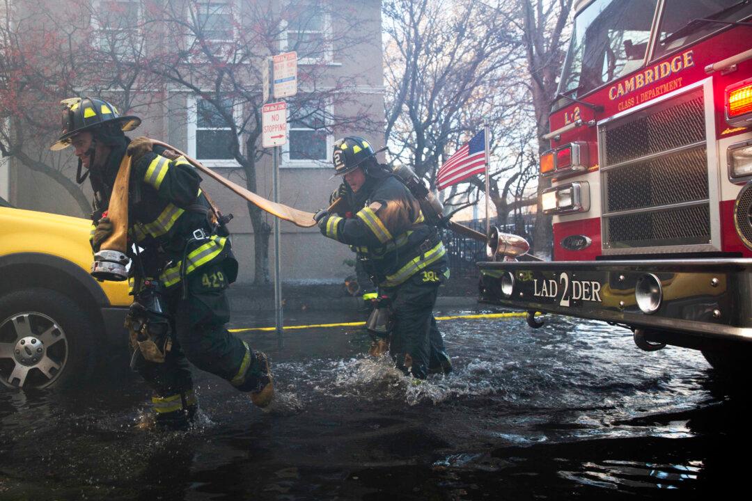 Massachusetts Firefighters Battle Large Cambridge Fire