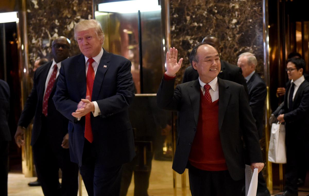 Trump Gets Down to Business on Air Force One, SoftBank