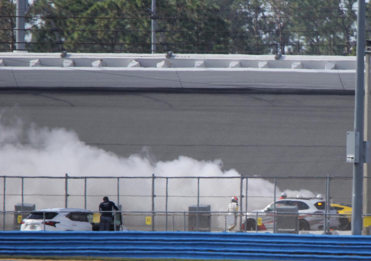 Corvette Burns at 2017 IMSA Roar Before the Rolex 24, No One Injured