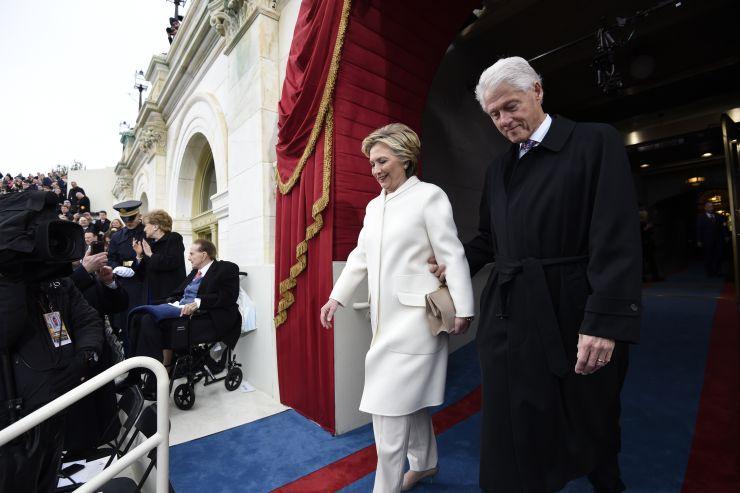 Bill and Hillary Clinton Spotted at Inauguration Day