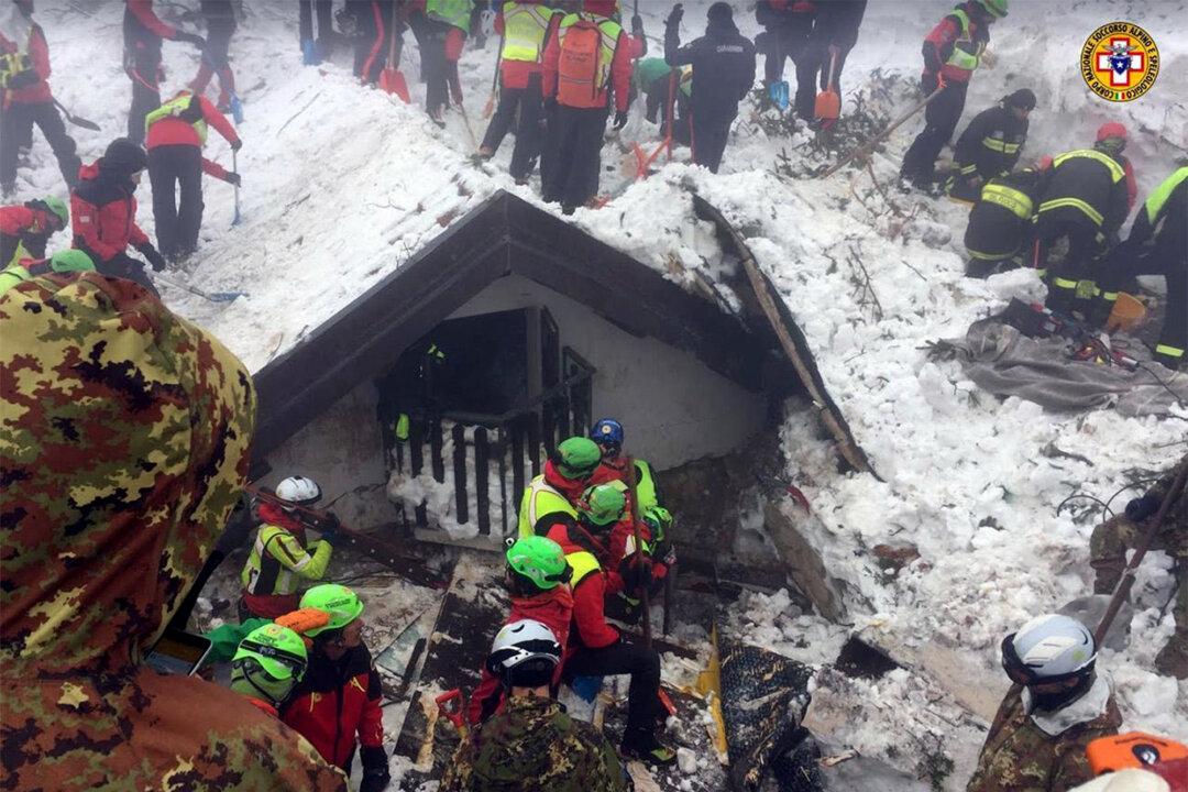 Toll From Italy Avalanche Climbs to 14 as Hopes Diminish