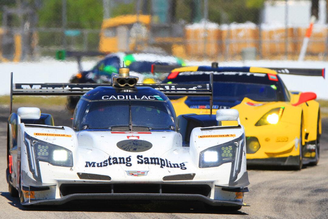 Mustang Sampling Cadillac Leads Halfway Through IMSA Twelve Hours of Sebring