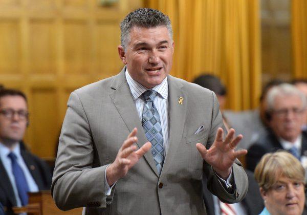 Conservative MP James Bezan speaks during question period in the House of Commons on June 8, 2016. (The Canadian Press/Sean Kilpatrick)