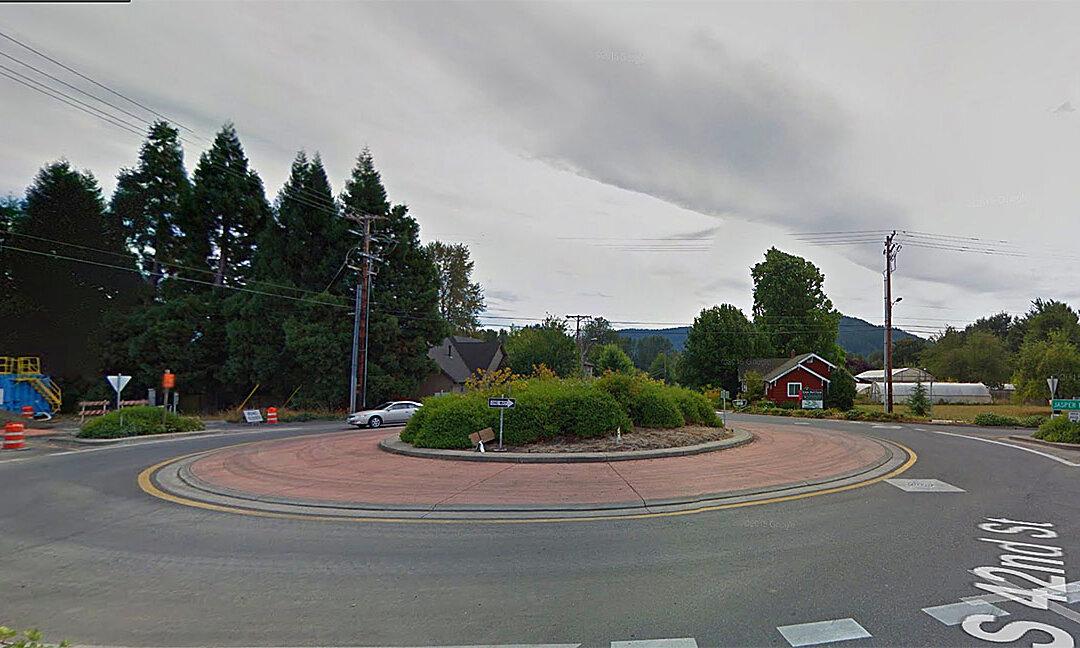 Mother Tows Children in Traffic in Plastic Wagon