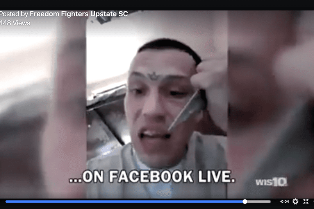 Prisoner Brandishes Knife, Makes Threats in Facebook Live Video