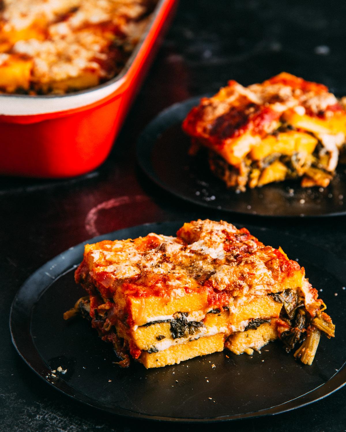 Layered Polenta With Broccoli Rabe