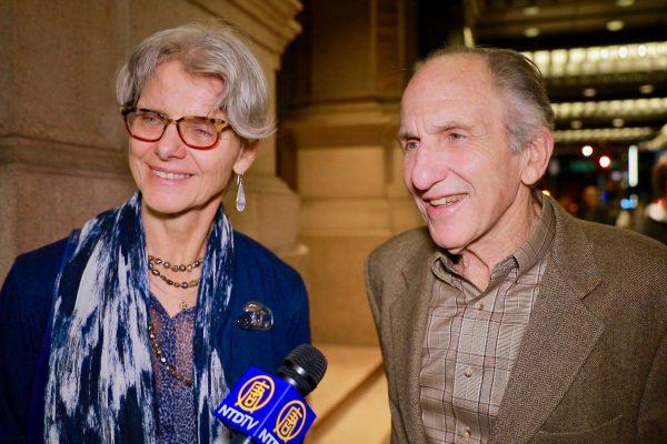 Kieke Okma and Ted Marmor enjoyed Shen Yun Symphony Orchestra at the Carnegie Hall on Oct. 14, 2017. (NTD Television)