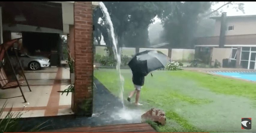 Caught on Camera: Boy Playing in Rain Almost Struck by Lighting
