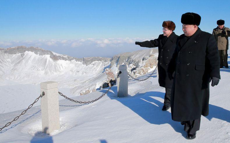 Kim Jong Un Releases Bizarre Propaganda Photo of Him Climbing ‘Sacred Mountain’