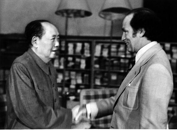 Canadian Prime Minister Pierre Trudeau shakes hands with Chinese Communist Party leader Mao Zedong in Beijing on Oct.13,1973. (CP Photo)