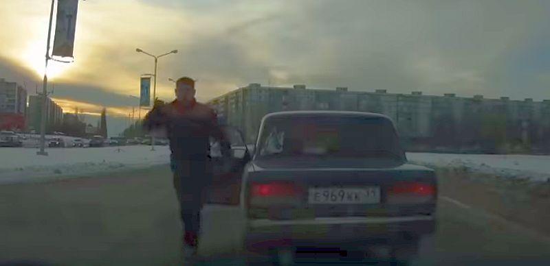 Dashcam: Road Rager Gets Door Taken Out