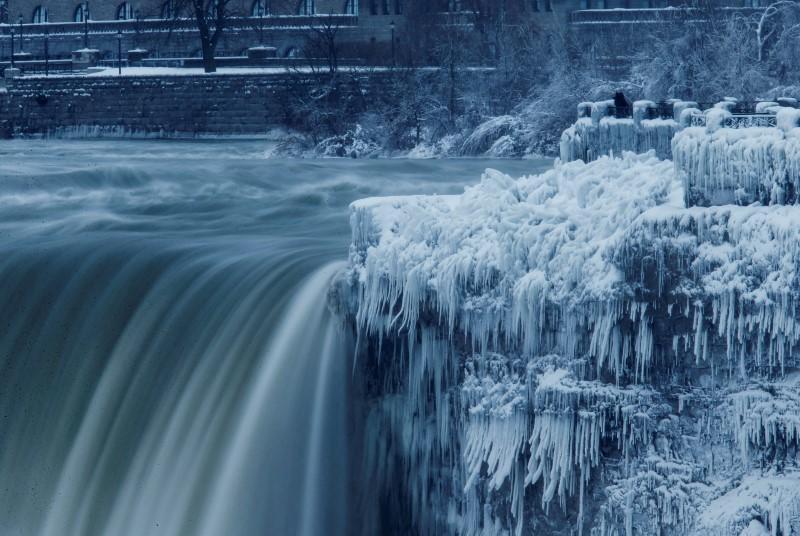 Niagara Falls Partially Freezes Amid Polar Vortex